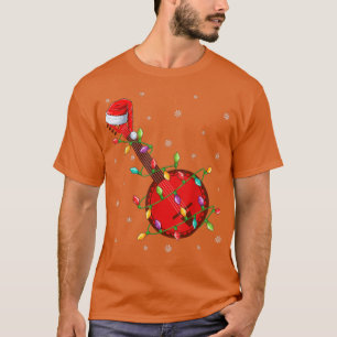 Camiseta Banjo Music Lover Xmas Lights Santa Banjo Christma