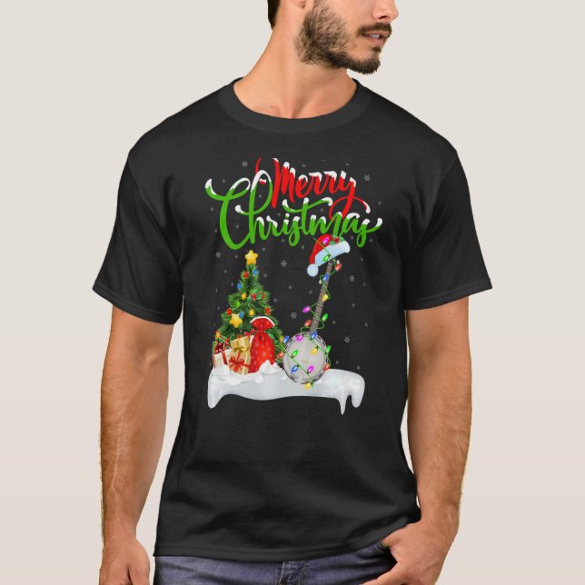 Camiseta Banjo Music Xmas Decoraciones Santa Banjo Christma (Anverso)
