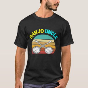 Camiseta Banjo Para Hombres De Música Tío Retro
