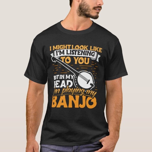 Camiseta Banjo Player Apparel Instrument for Men Women (Anverso)