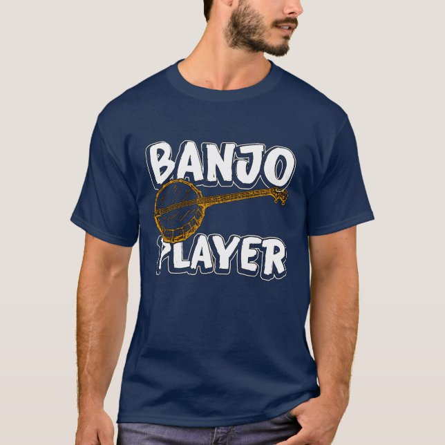 Camiseta Banjo Player Musical Instrumental ama la música fo (Anverso)