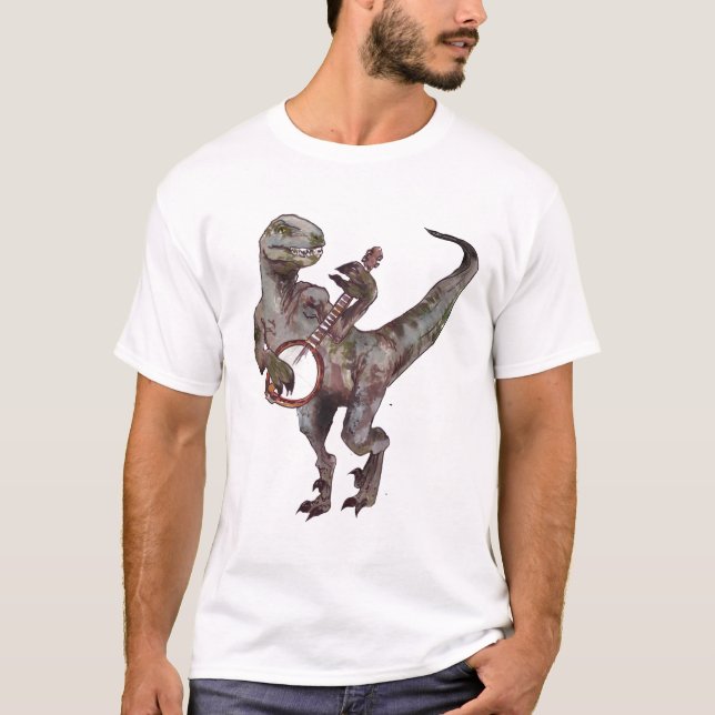 Camiseta Banjo que juega el Velociraptor (Anverso)