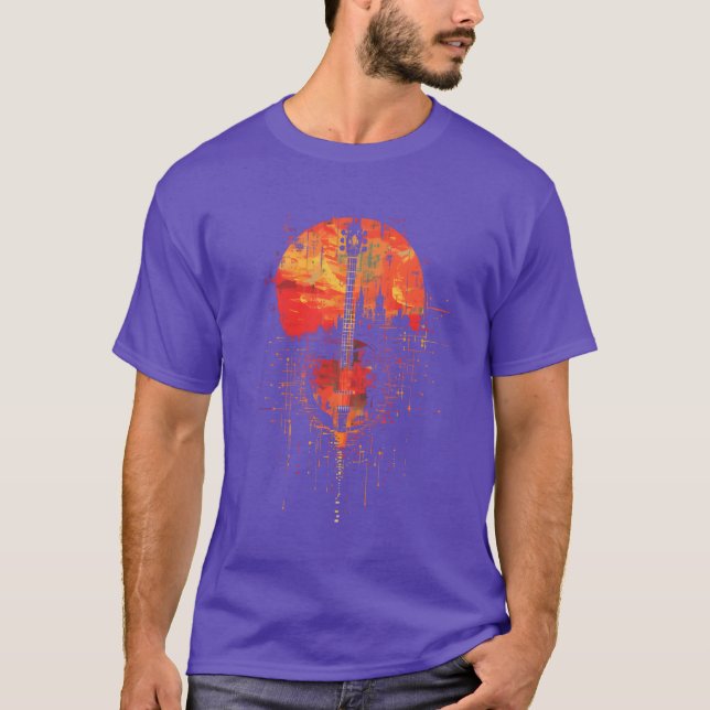 Camiseta Banjo Retrowave divertido (Anverso)