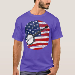 Camiseta Banjo USA Banjoist Folk Músico 4 de julio