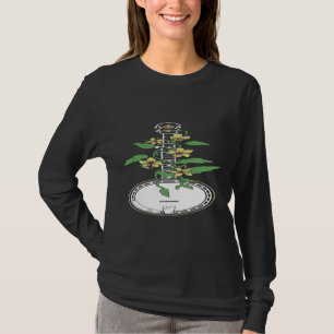 Camiseta Banjo Vine Flores Música Acústica Artística Vintag