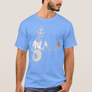 Camiseta Banjoists Banjo Lover Halloween Dancing Skeleton W