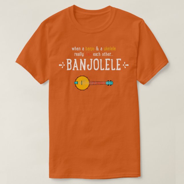Camiseta Banjolele Banjo Ukulele Impresión divertida (Diseño del anverso)