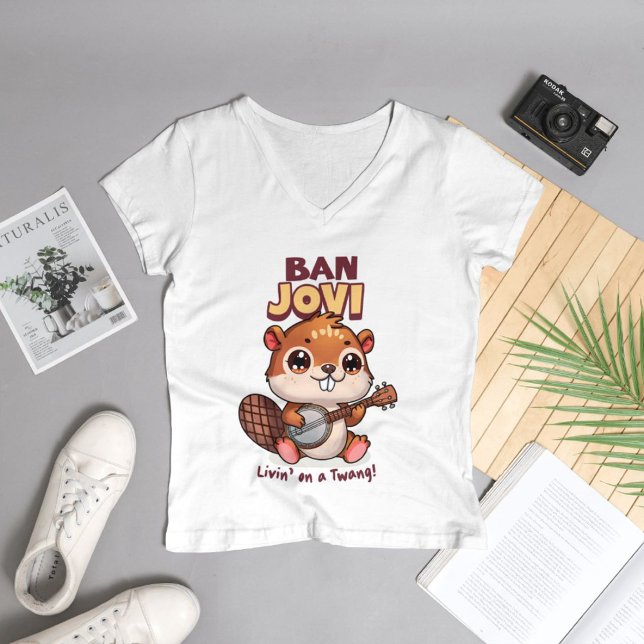 Camiseta Banjovi Cute Beaver Jugando Banjo (Subido por el creador)