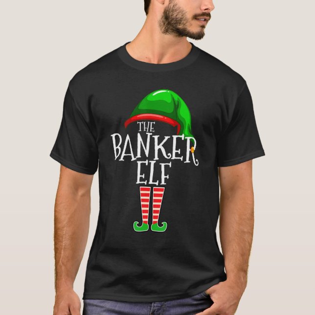 Camiseta Banker Elf   Family Matching Group Christmas   Squ (Anverso)
