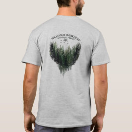 Camiseta Bankhead National Forest Watercolor Treeline Tee