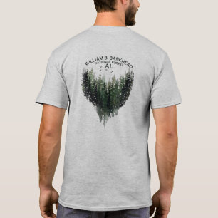Camiseta Bankhead National Forest Watercolor Treeline Tee