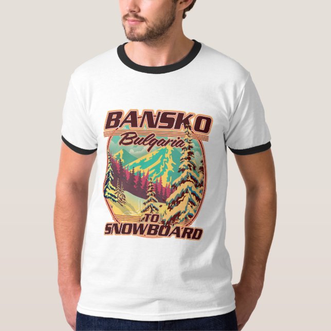 Camiseta Bankso Bulgaria al logo de Snowboard (Anverso)