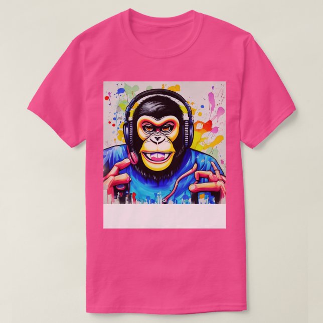 Camiseta Banksy Dj Monkey (Diseño del anverso)