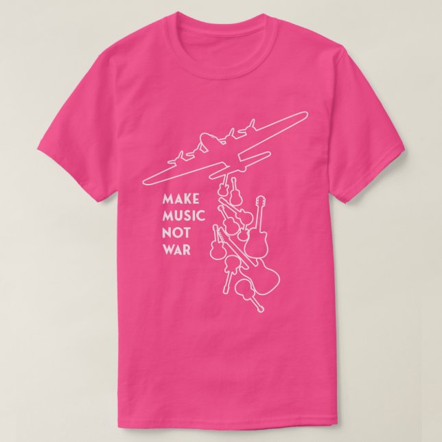 Camiseta Banksy hace música no guerra (Diseño del anverso)