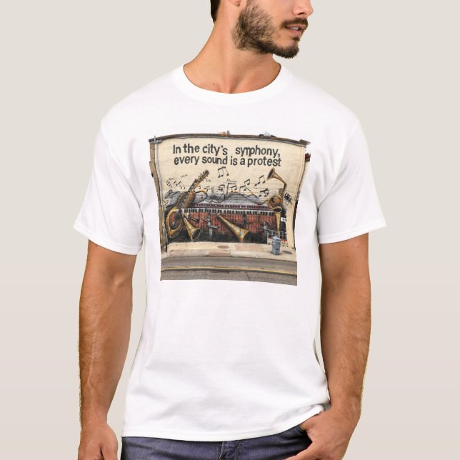 Camiseta Banksy, la sinfonía de la ciudad (Anverso)