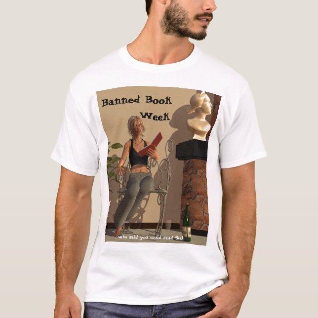 Camiseta bannedbookweek., prohibido semana del libro        (Anverso)