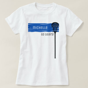 Camiseta Banner azul real con palo Lacrosse