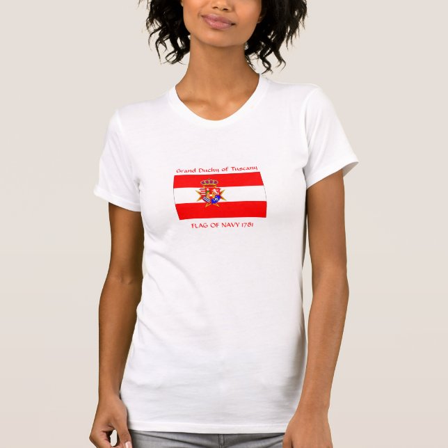 Camiseta Banner blanco rojo Gran Ducado de la Toscana (Anverso)