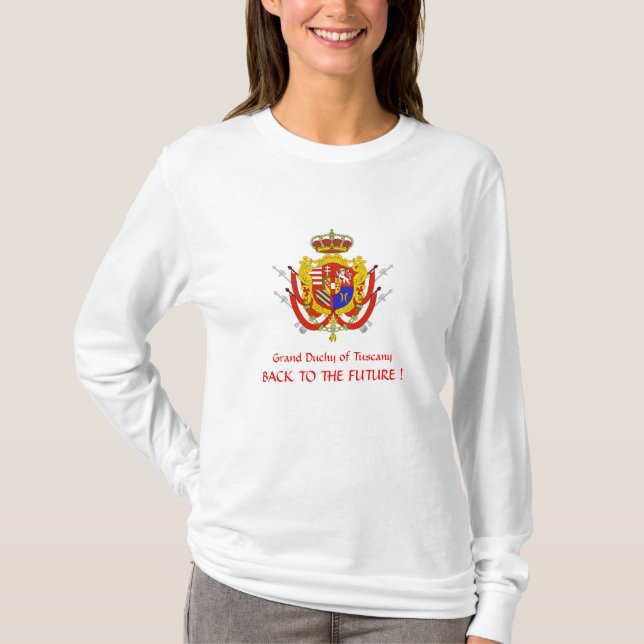 Camiseta Banner blanco rojo Gran Ducado de la Toscana (Anverso)