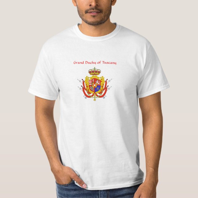 Camiseta Banner blanco rojo Gran Ducado de la Toscana (Anverso)