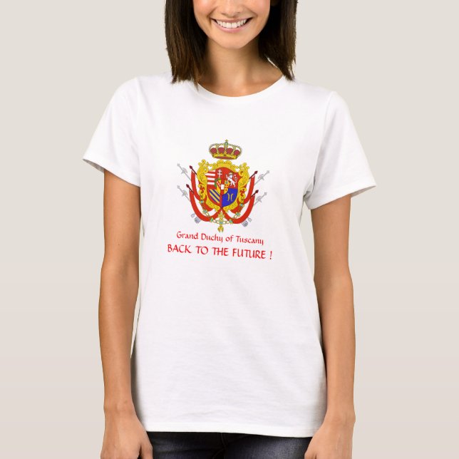 Camiseta Banner blanco rojo Gran Ducado de la Toscana (Anverso)