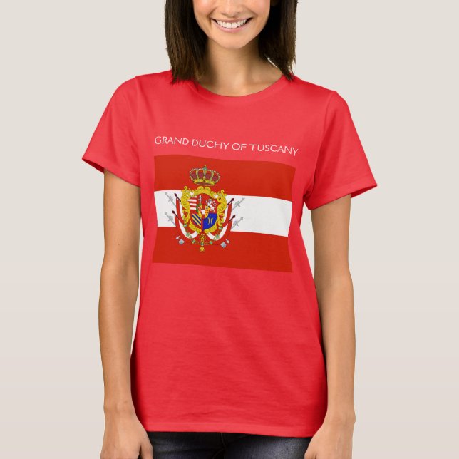 Camiseta Banner blanco rojo Gran Ducado de la Toscana (Anverso)