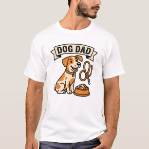 Camiseta Banner de dibujos animados de Papá Perro