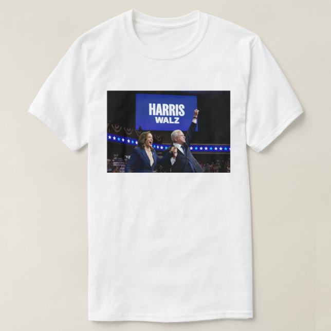 Camiseta Banner de Kamala Harris Tim Walz (Diseño del anverso)