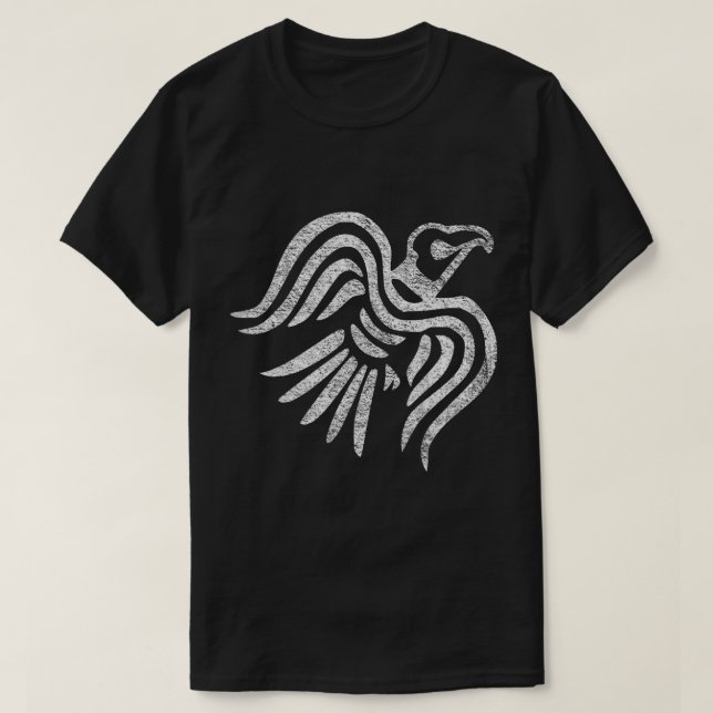 CAMISETA BANNER DE RAVEN NORSE VIENDO BANDERA ESCÁNDINA DEN (Diseño del anverso)