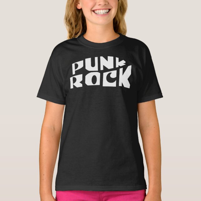 Camiseta Banner de tipografía de Punk Rock (Anverso)