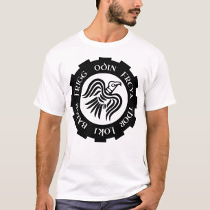 Camiseta Banner de Viking Raven Thor Freya Loki