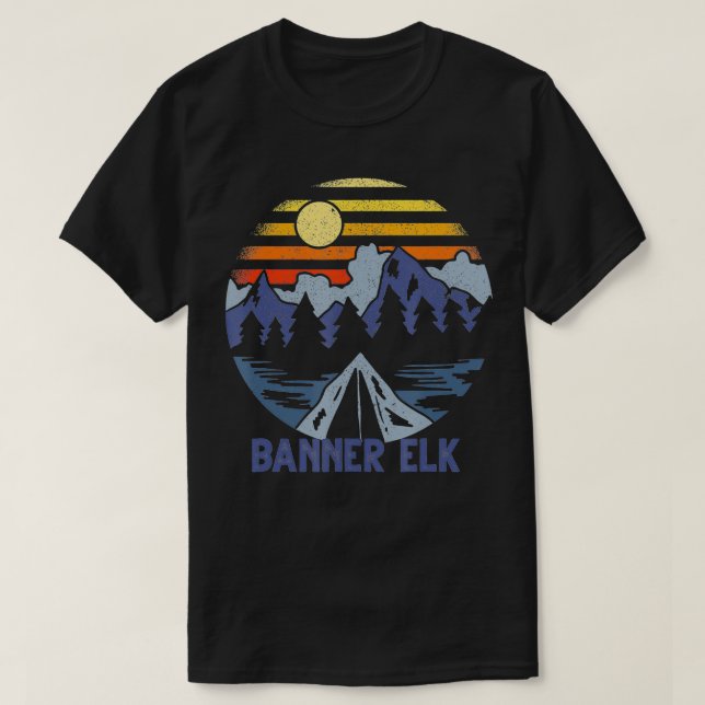 Camiseta Banner Elk, North Carolina Blue Ridge Mountains Ca (Diseño del anverso)