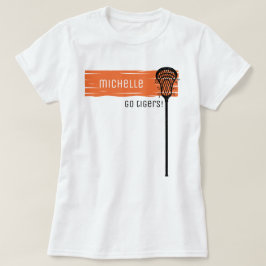 Camiseta Banner naranja con soporte para Lacrosse Stick