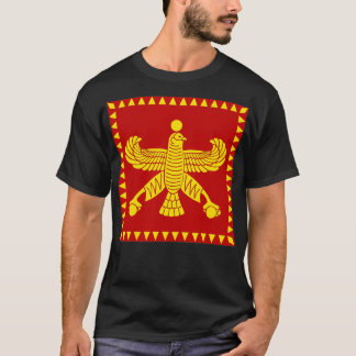 Camiseta Banner persa del Derafsh Shabaz del Derroche Rojo
