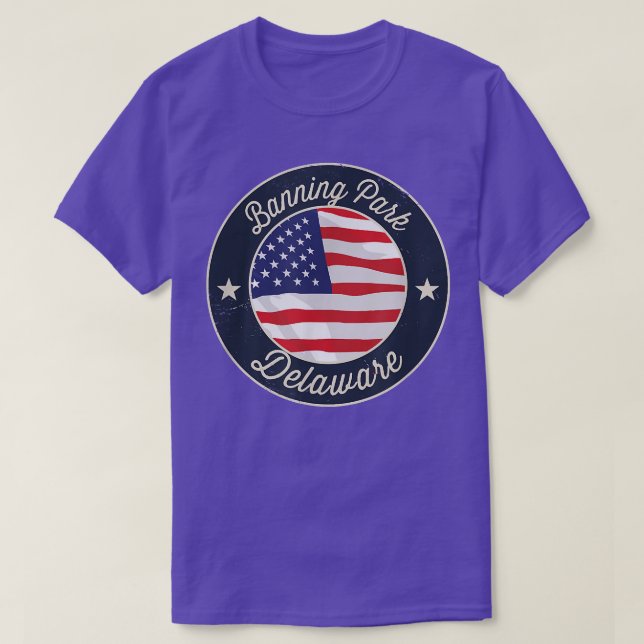 Camiseta Banning Park - Patriotic Delaware Souvenir T-Shirt (Diseño del anverso)
