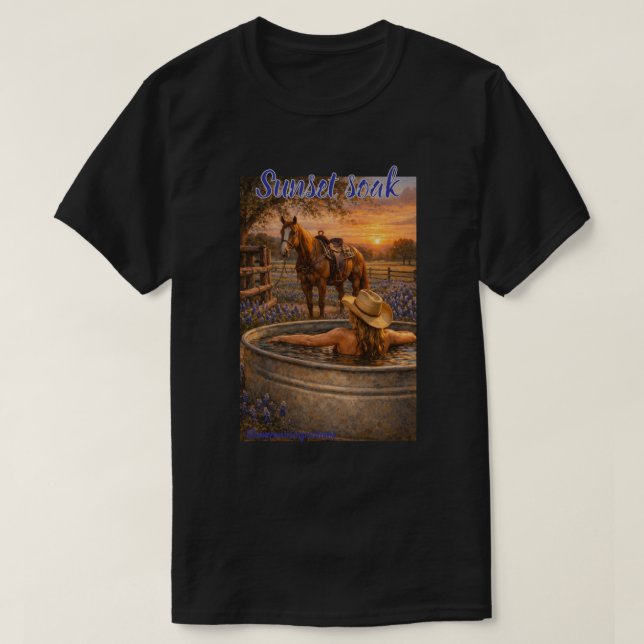 Camiseta baño al atardecer (Diseño del anverso)