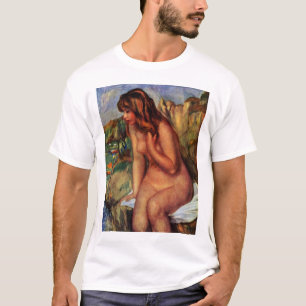 Camiseta Baño asentado en una roca por Pierre-Auguste