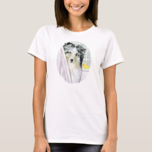 Camiseta Baño azul de Merle Sheltie