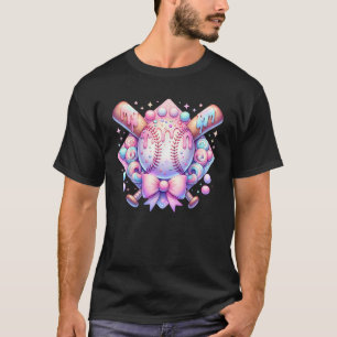 Camiseta Baño De Béisbol Coquette Bow Con Goma De Helado