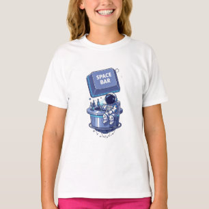Camiseta Baño de Burbujas Barra Espacial Astronauta Niños