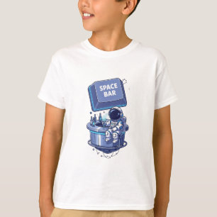 Camiseta Baño de Burbujas Barra Espacial Astronauta Niños