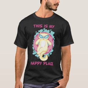 Camiseta Baño de gato relajante natación aro vacaciones de