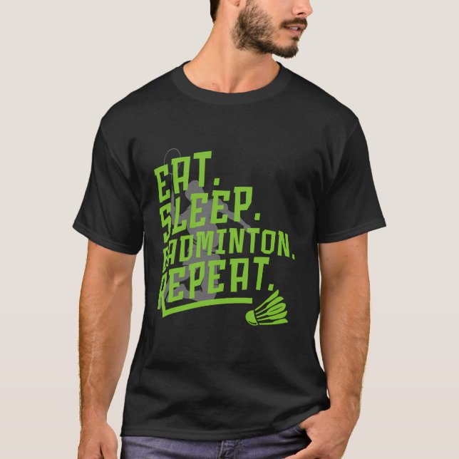 Camiseta Baño de sueño de Comer Repetición Deportes de Escu (Anverso)