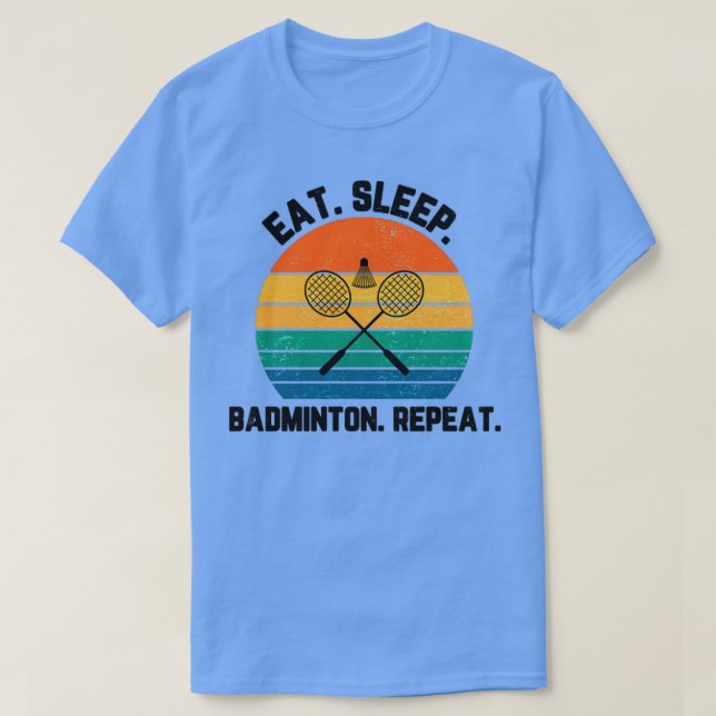 Camiseta Baño de sueño de Comer Repetir Sunset Black Text T (Diseño del anverso)