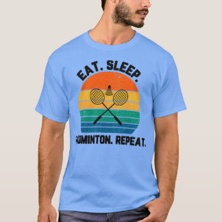Camiseta Baño de sueño de Comer Repetir Sunset Black Text T