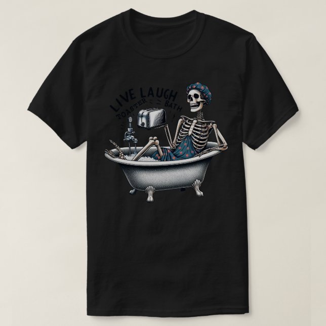 Camiseta Baño de tostadora de reír en vivo (Diseño del anverso)