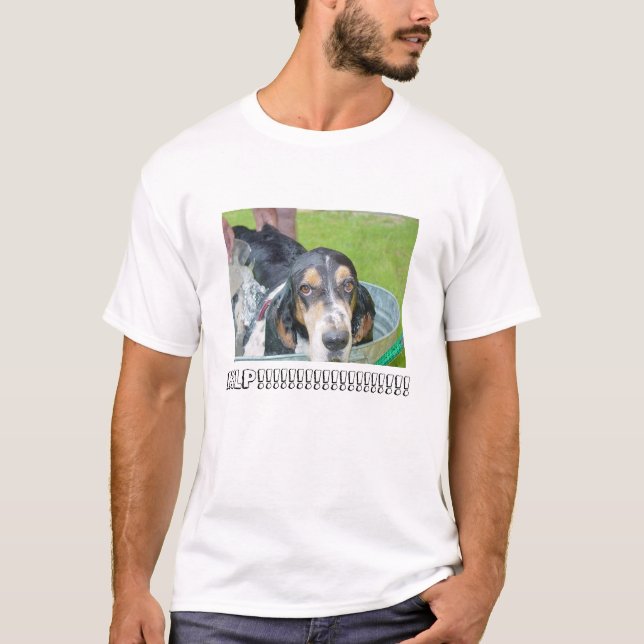 Camiseta Baño del perro del Bassett (Anverso)