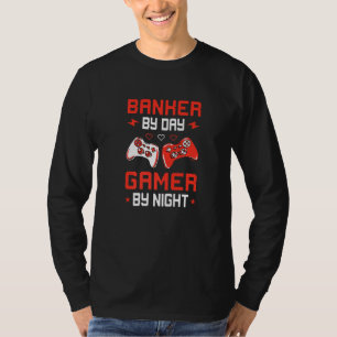 Camiseta Banquero De Día Jugador De Noche Empleado De Banco