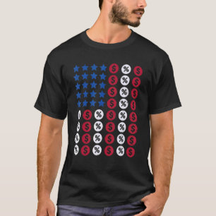 Camiseta Banquero Estadounidense Bandera Contadores 4 De Ju