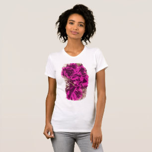 Camiseta Banqueta de color de agua de Rosas morados